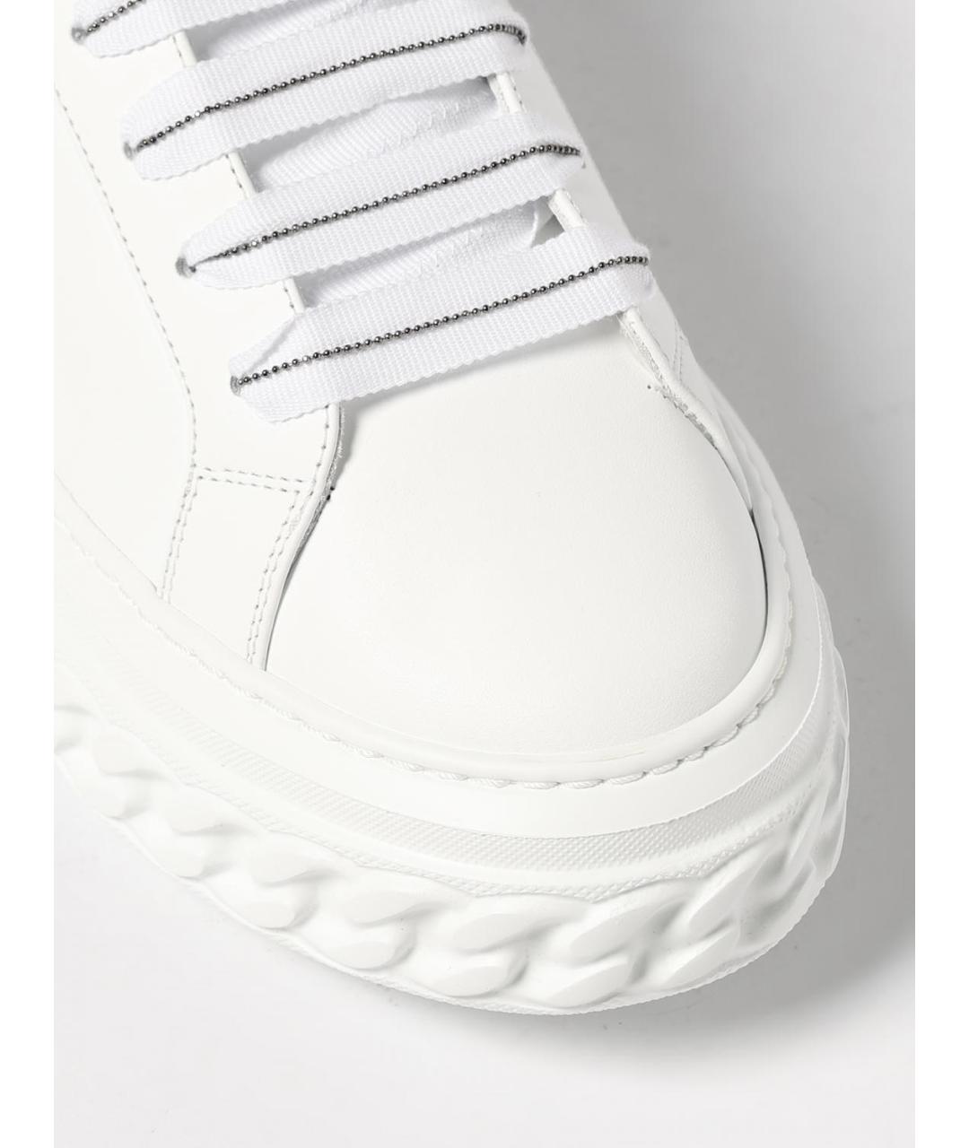 CASADEI Белые кожаные кеды, фото 4