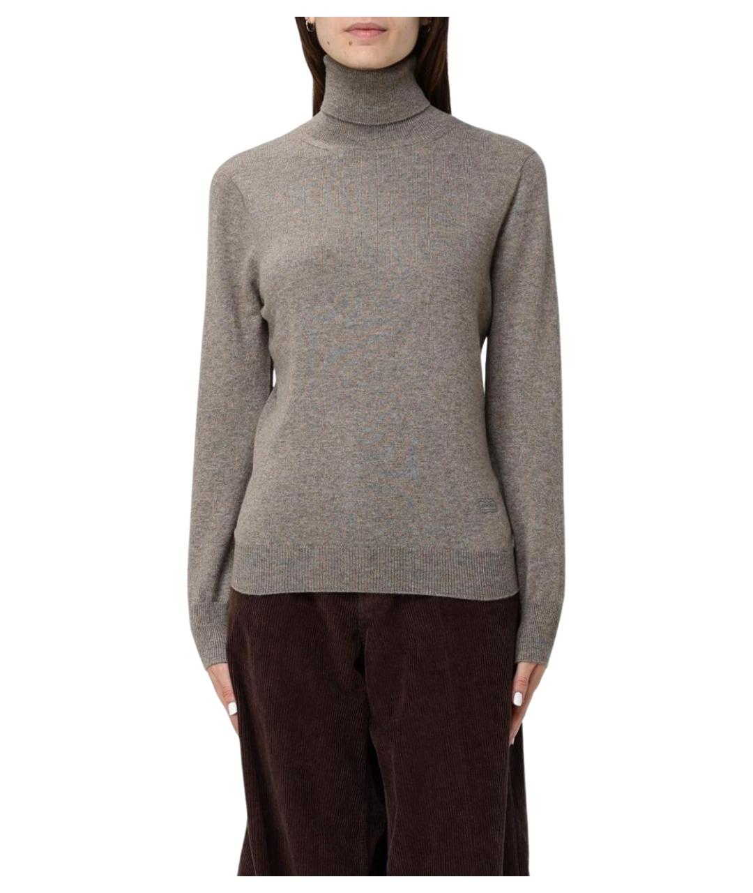 AGNONA Коричневая кашемировая водолазка, фото 1