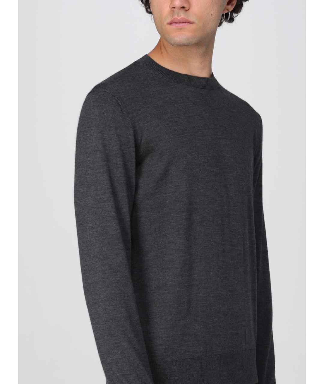 AGNONA Серый шерстяной джемпер / свитер, фото 4