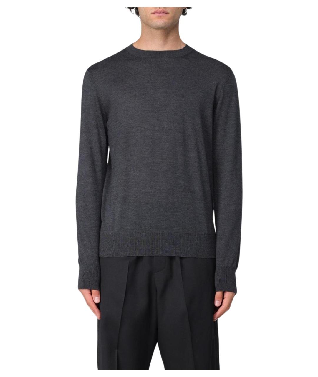 AGNONA Серый шерстяной джемпер / свитер, фото 1