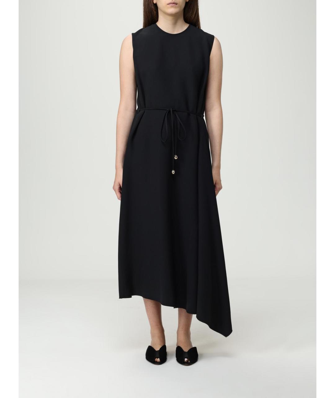 FABIANA FILIPPI Черное ацетатное повседневное платье, фото 5