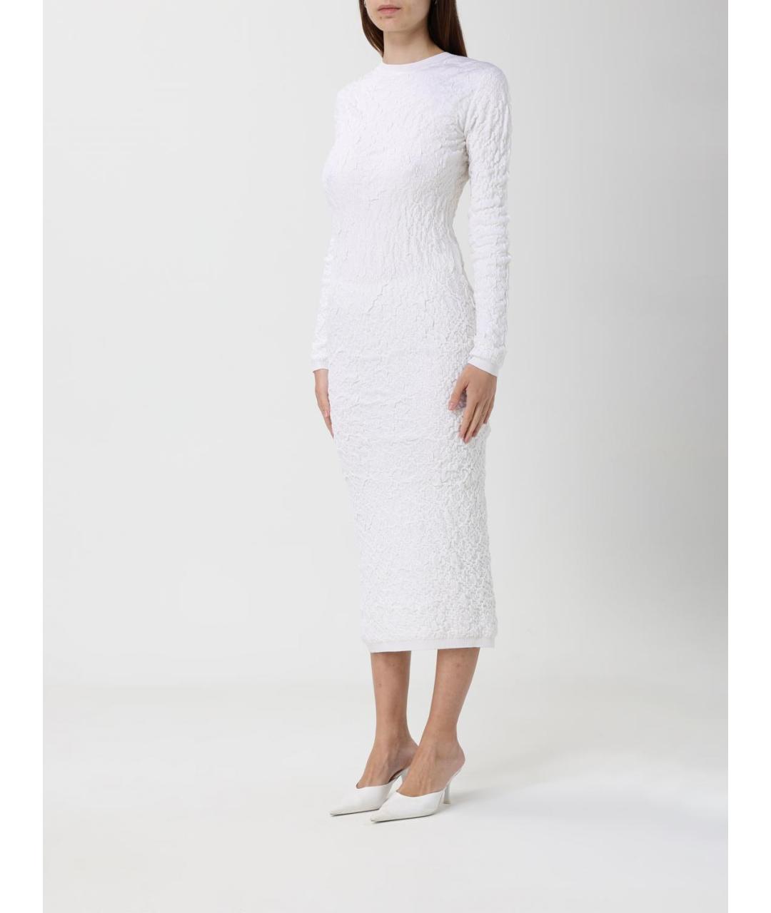 FABIANA FILIPPI Белое шерстяное повседневное платье, фото 3