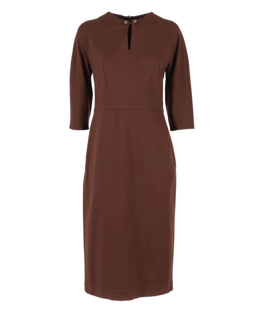 FABIANA FILIPPI Коричневое вискозное повседневное платье, фото 1