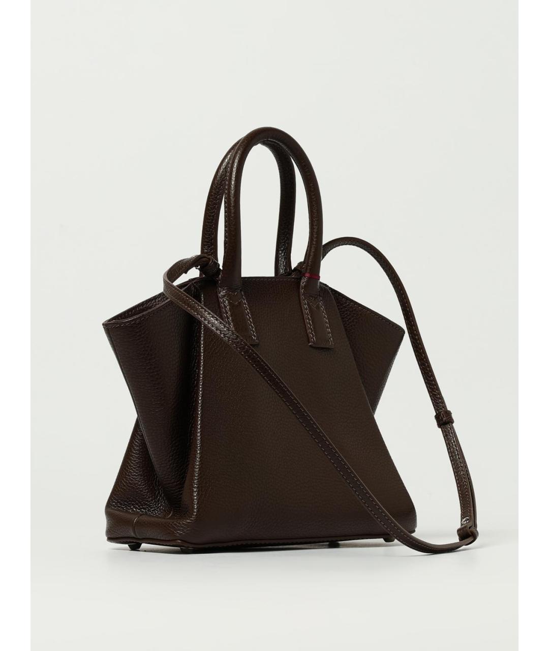 ANTONIO MARRAS Коричневая кожаная сумка тоут, фото 3