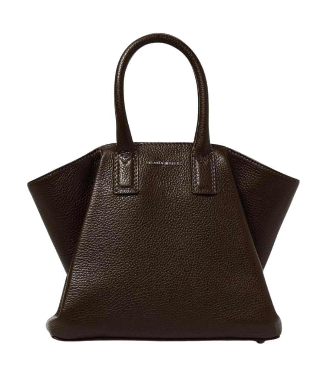 ANTONIO MARRAS Коричневая кожаная сумка тоут, фото 1