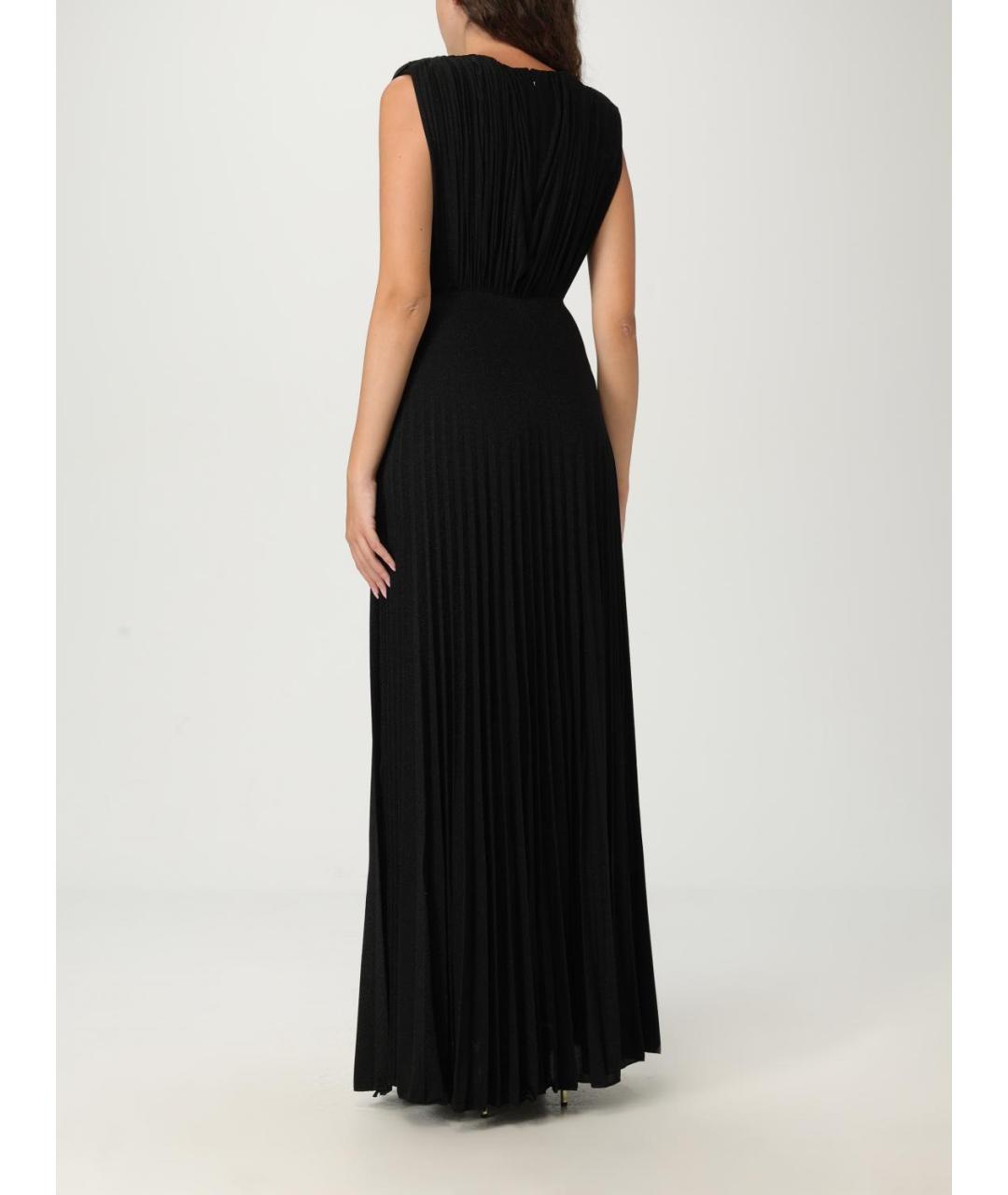 ELISABETTA FRANCHI Черное вискозное вечернее платье, фото 2