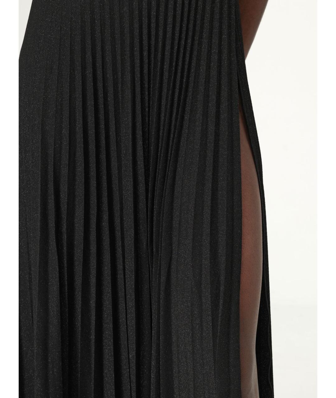 ELISABETTA FRANCHI Черное вискозное вечернее платье, фото 4