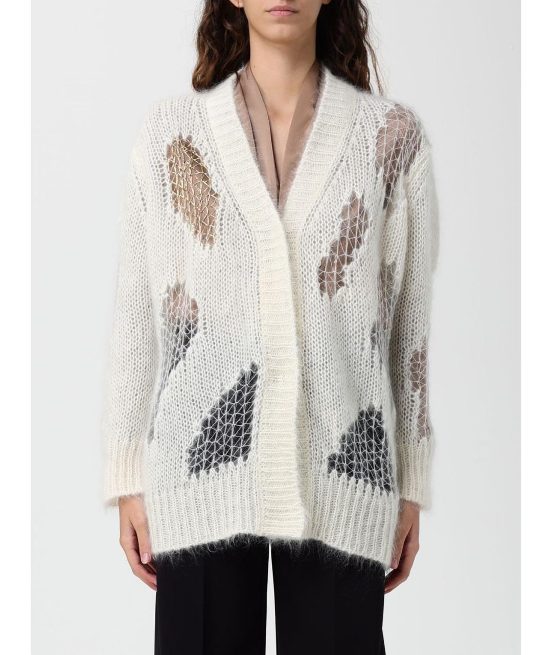 FABIANA FILIPPI Бежевый шерстяной кардиган, фото 2