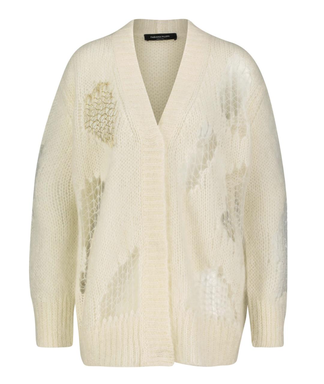 FABIANA FILIPPI Бежевый шерстяной кардиган, фото 1