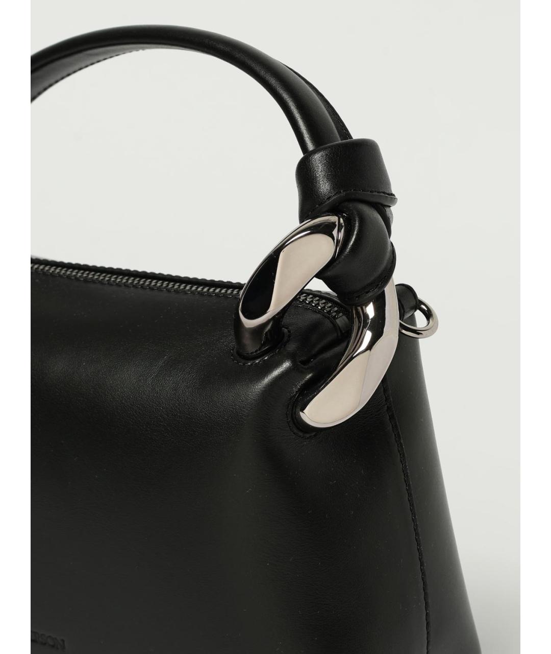 J.W.ANDERSON Черная кожаная сумка через плечо, фото 4