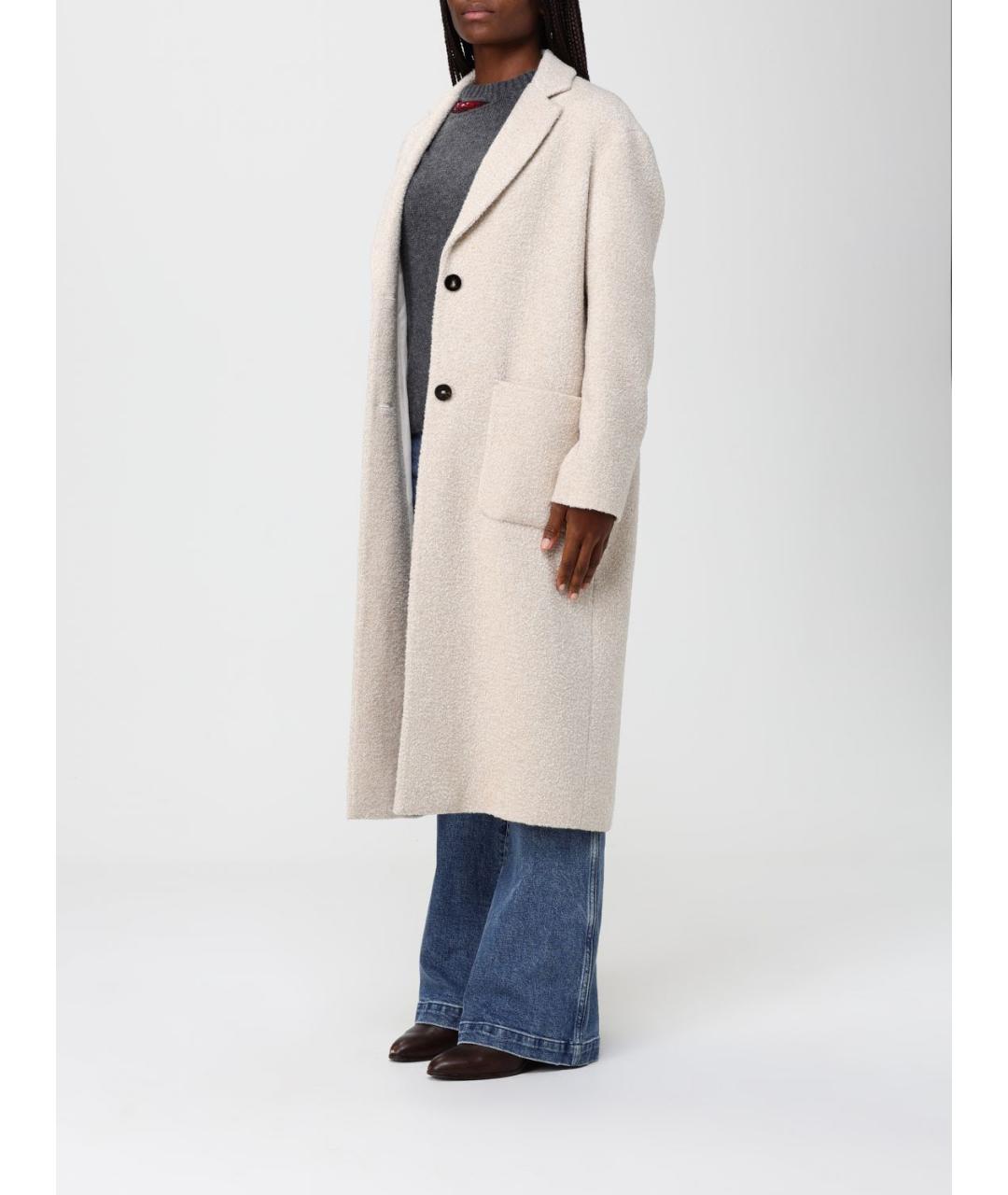 AGNONA Бежевое кашемировое пальто, фото 4