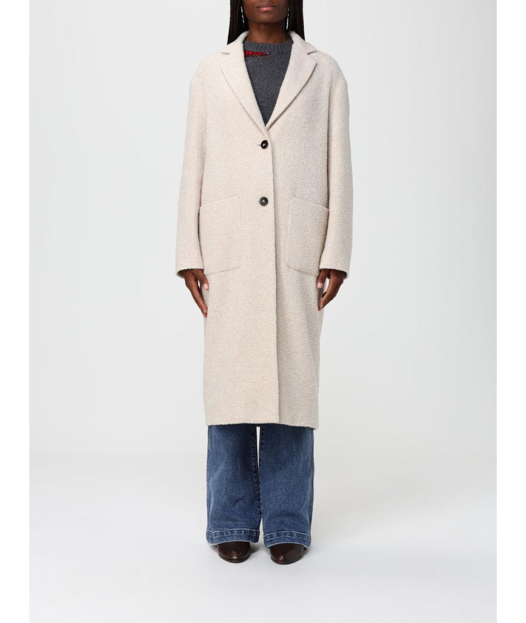 AGNONA Бежевое кашемировое пальто, фото 2
