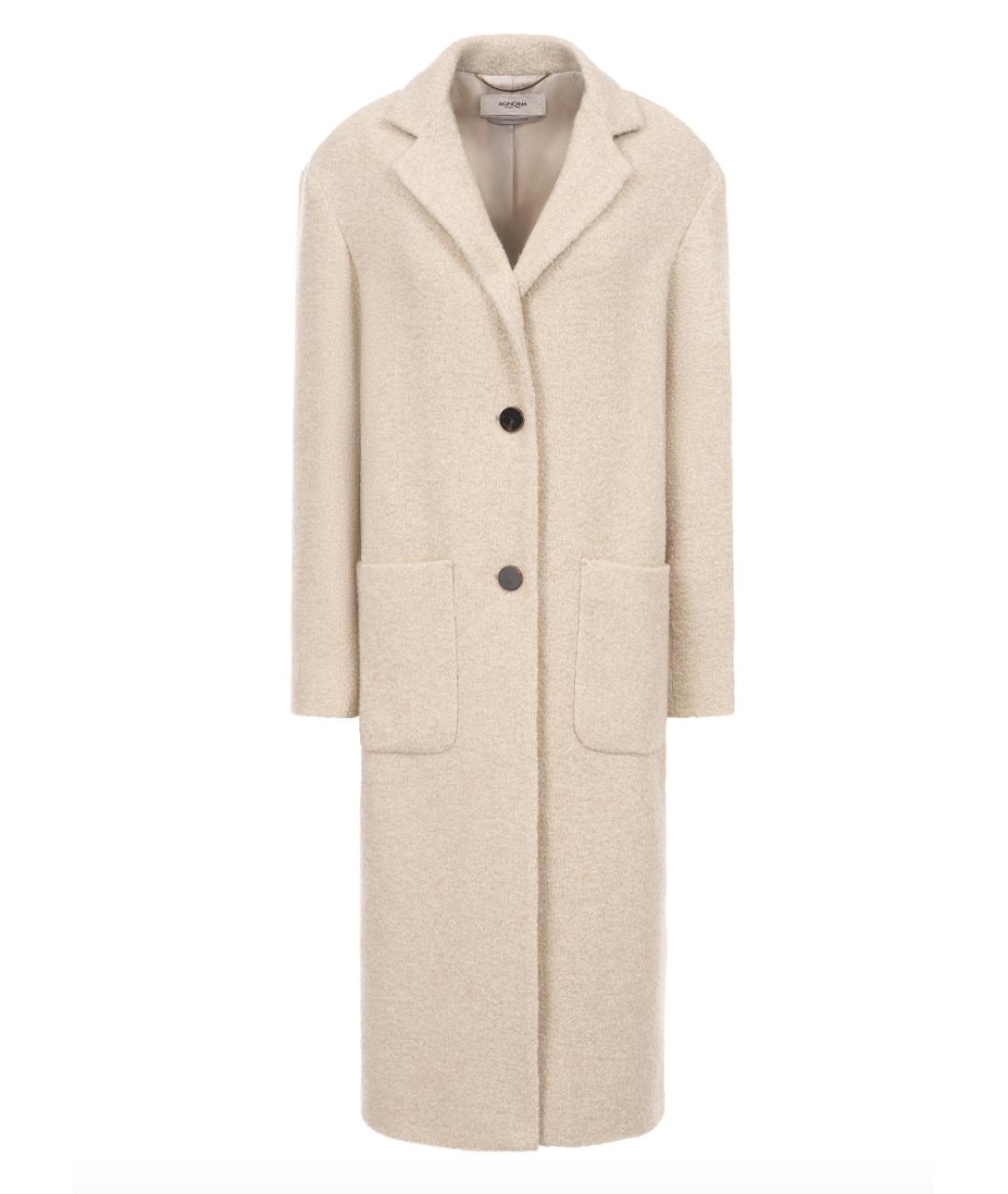 AGNONA Бежевое кашемировое пальто, фото 6