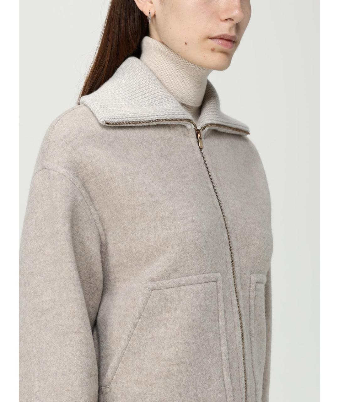 AGNONA Серая шерстяная куртка, фото 5