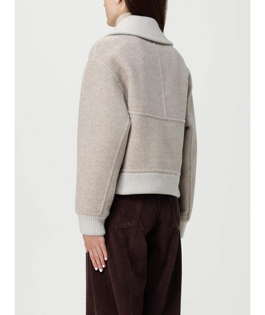 AGNONA Серая шерстяная куртка, фото 3