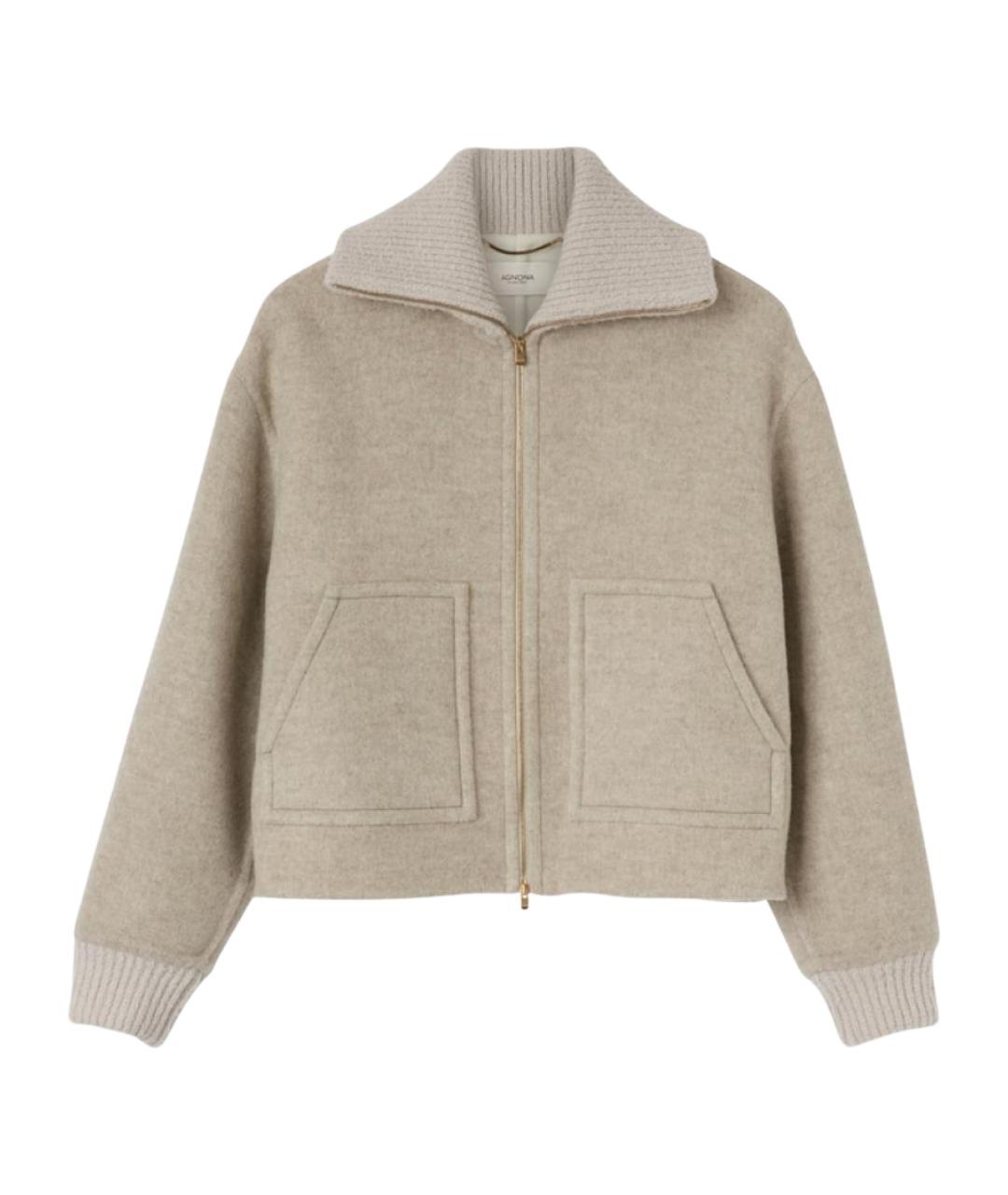 AGNONA Серая шерстяная куртка, фото 1