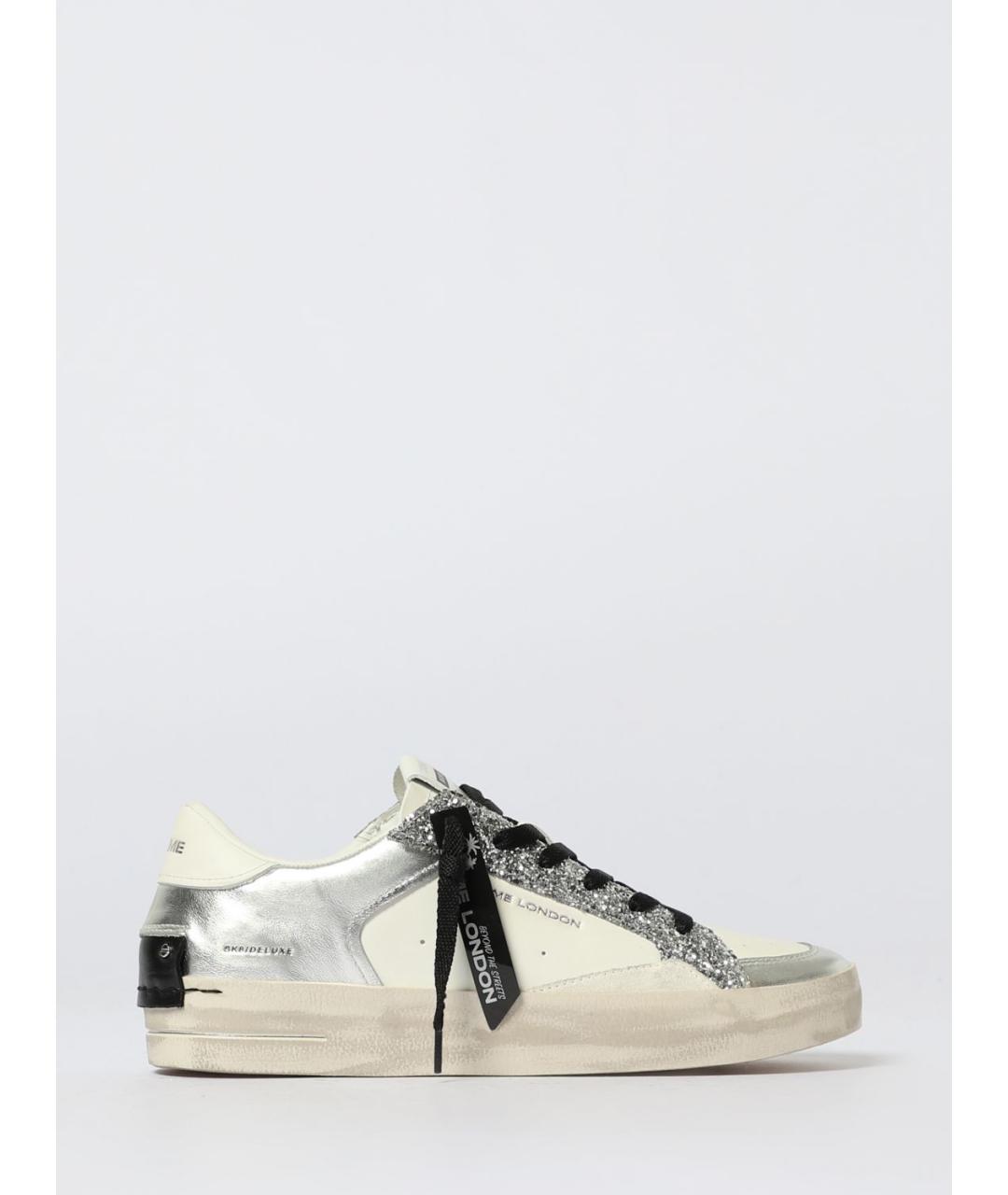 CRIME LONDON Серебряные кожаные кеды, фото 4