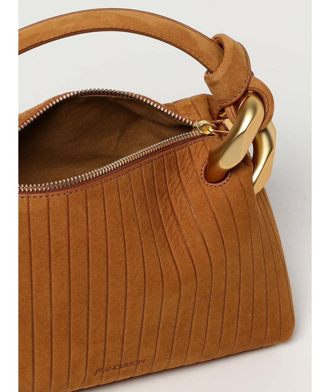 J.W.ANDERSON Коричневая замшевая сумка через плечо, фото 4