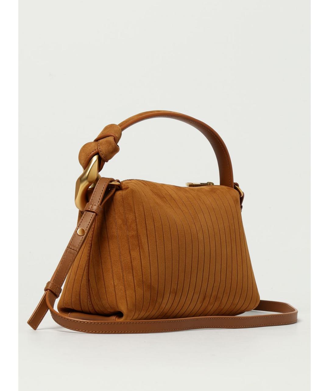 J.W.ANDERSON Коричневая замшевая сумка через плечо, фото 3