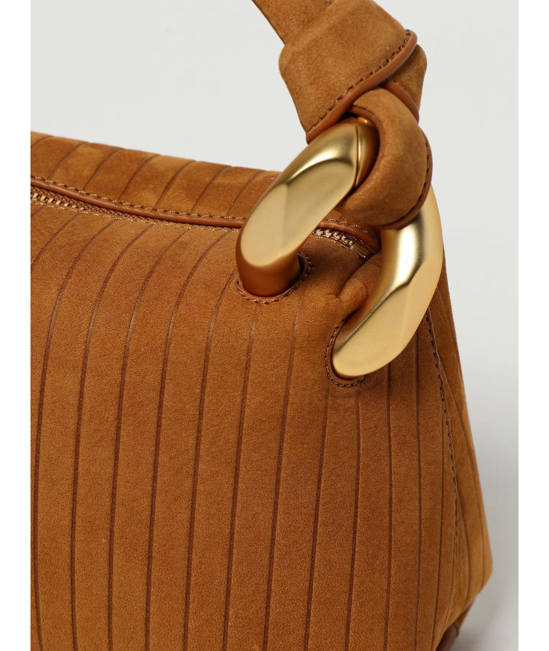 J.W.ANDERSON Коричневая замшевая сумка через плечо, фото 5