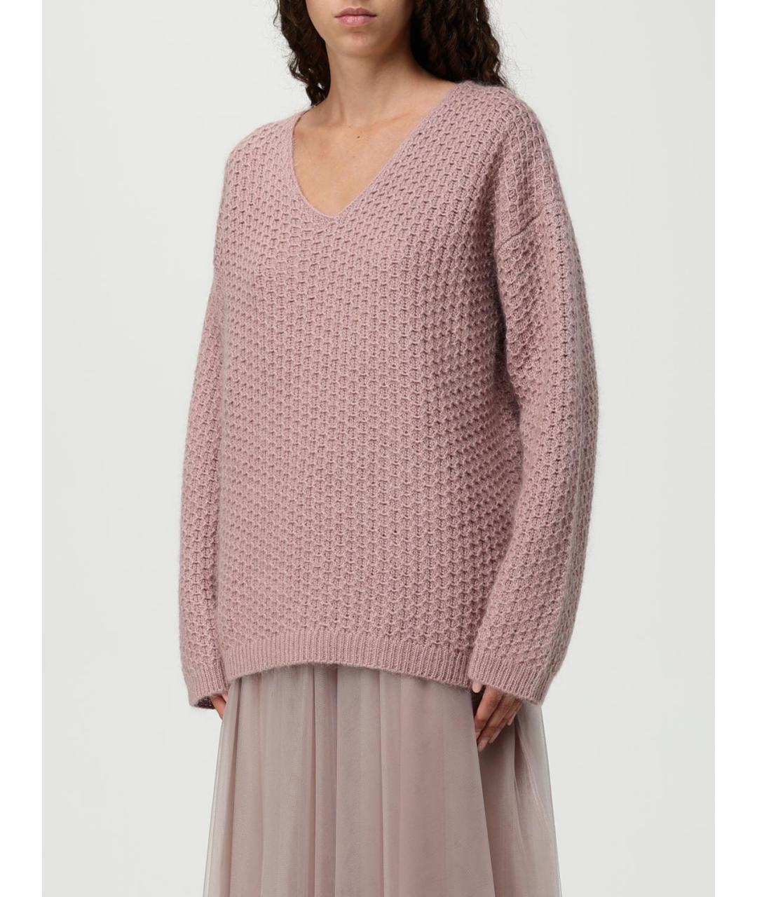 FABIANA FILIPPI Розовый шерстяной джемпер / свитер, фото 4