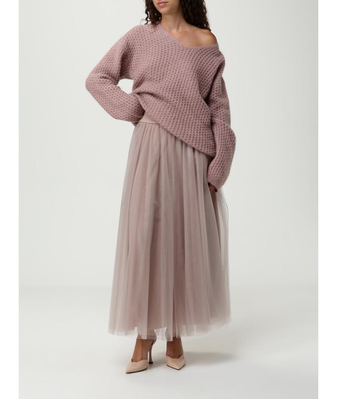 FABIANA FILIPPI Розовый шерстяной джемпер / свитер, фото 2