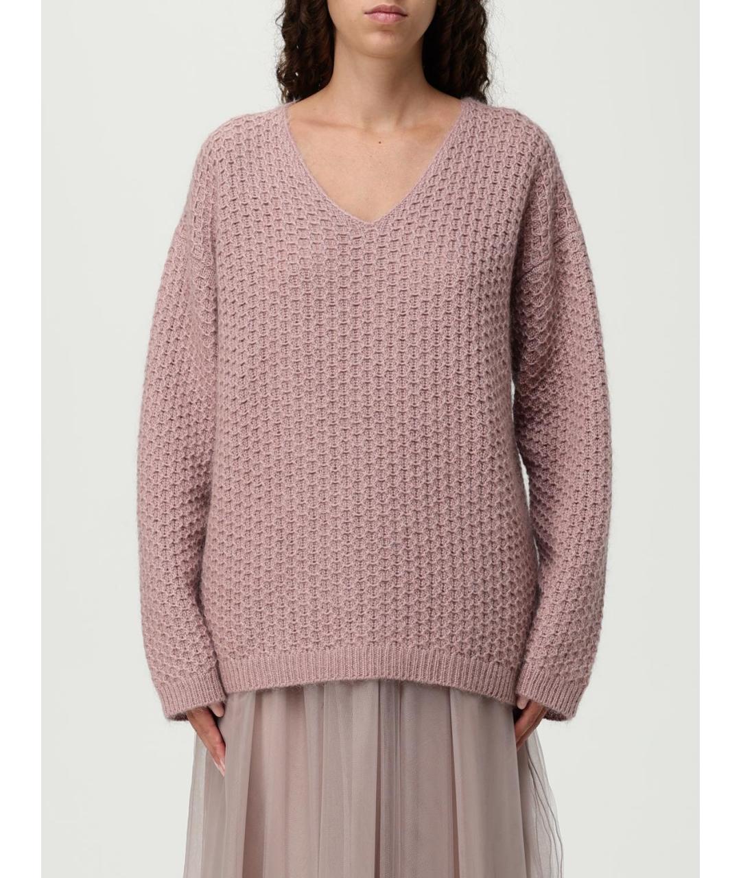 FABIANA FILIPPI Розовый шерстяной джемпер / свитер, фото 6