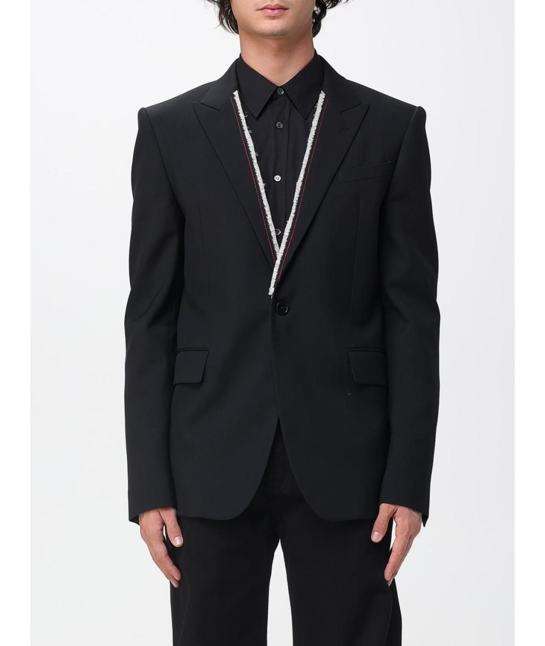ALEXANDER MCQUEEN Черный шерстяной пиджак, фото 4