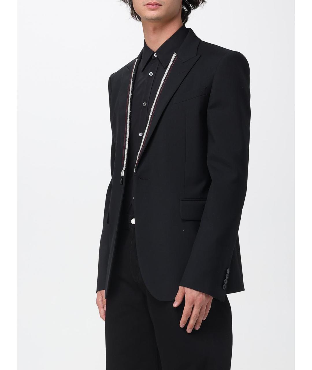ALEXANDER MCQUEEN Черный шерстяной пиджак, фото 5