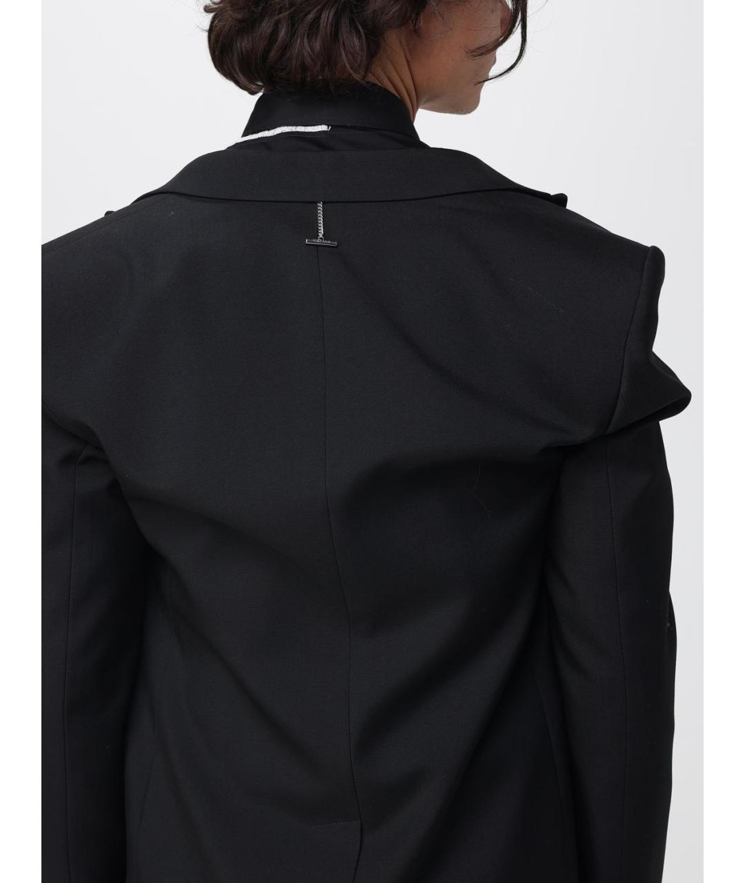 ALEXANDER MCQUEEN Черный шерстяной пиджак, фото 6