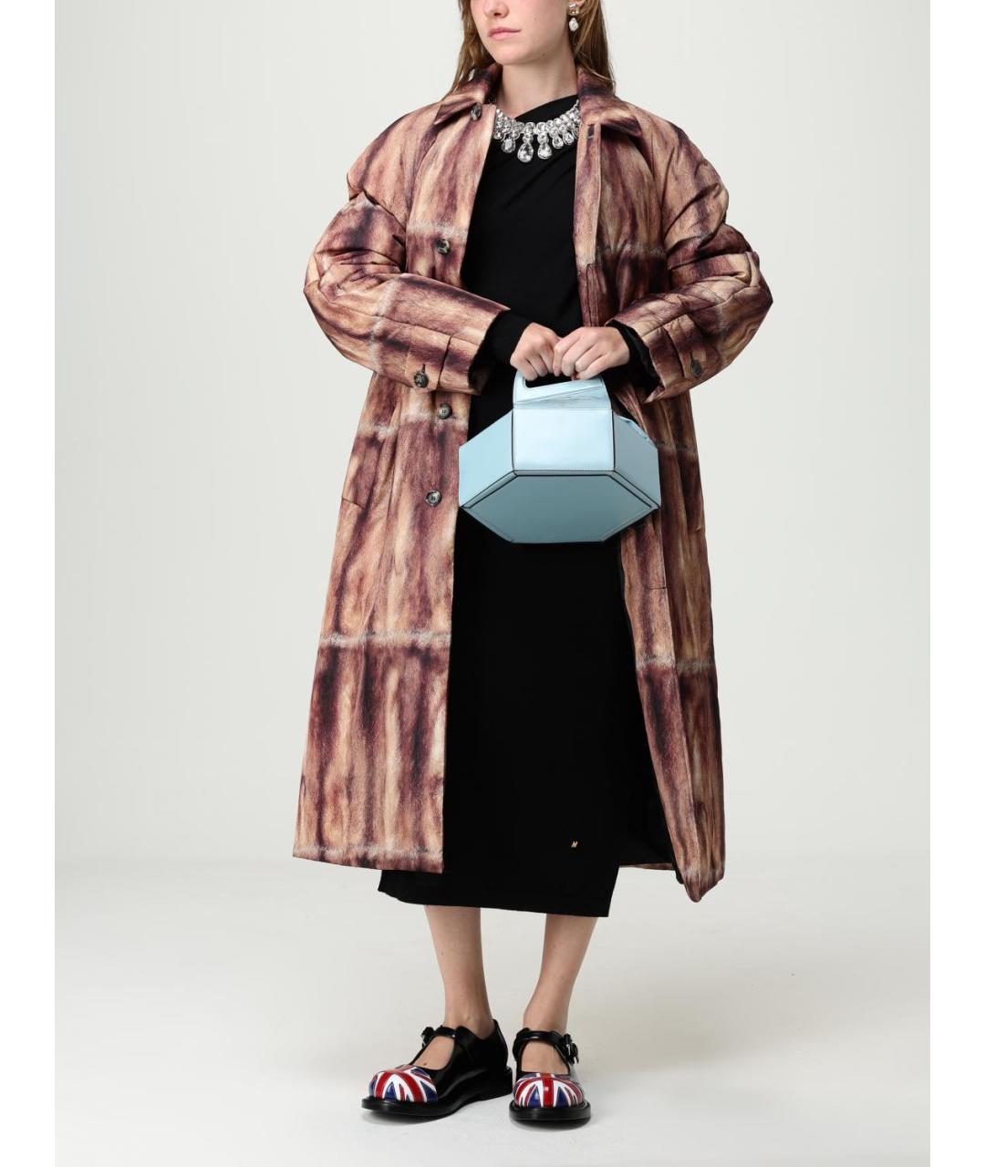 MOSCHINO Коричневое шерстяное пальто, фото 3