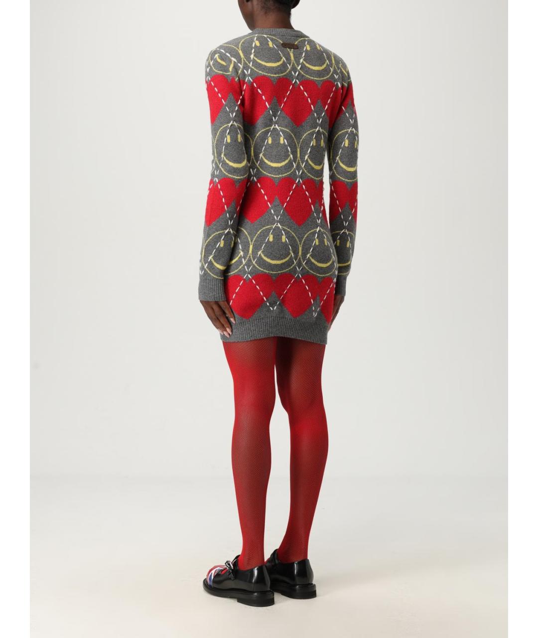 MOSCHINO Мульти шерстяное повседневное платье, фото 3