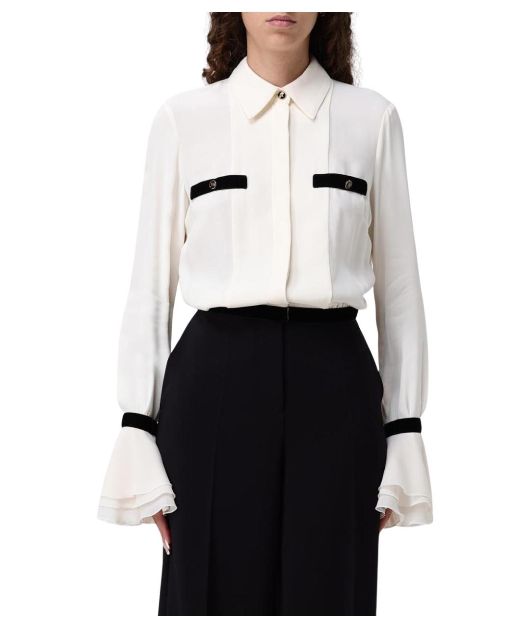 ELISABETTA FRANCHI Белая вискозная рубашка, фото 1