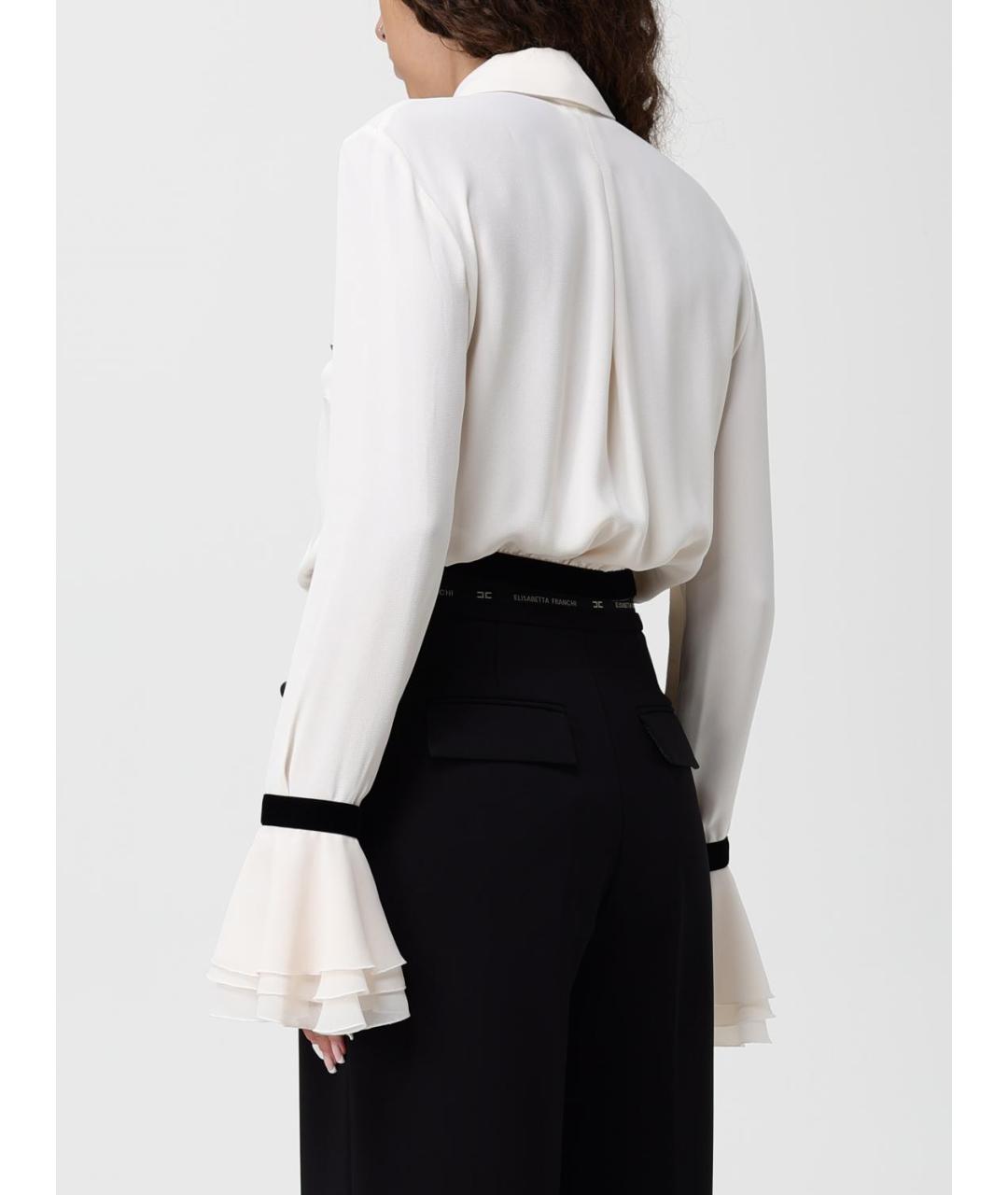 ELISABETTA FRANCHI Белая вискозная рубашка, фото 2