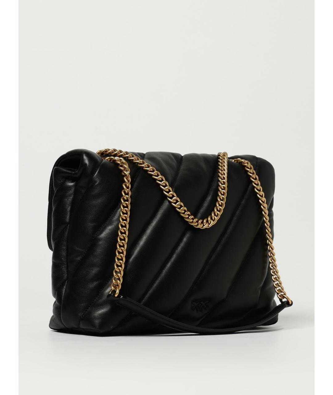 PINKO Черная кожаная сумка через плечо, фото 2