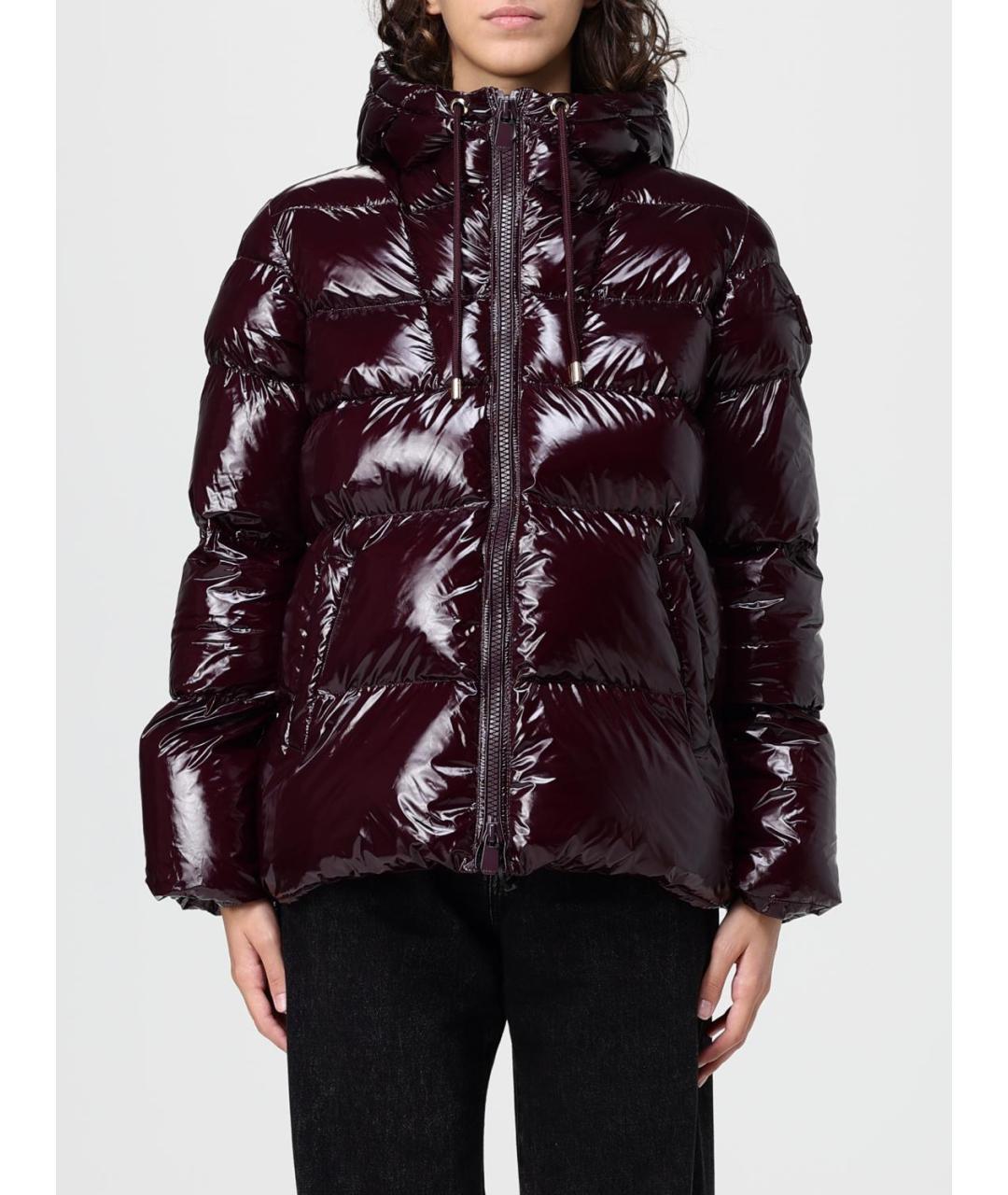 PINKO Бордовый полиамидовый пуховик, фото 2