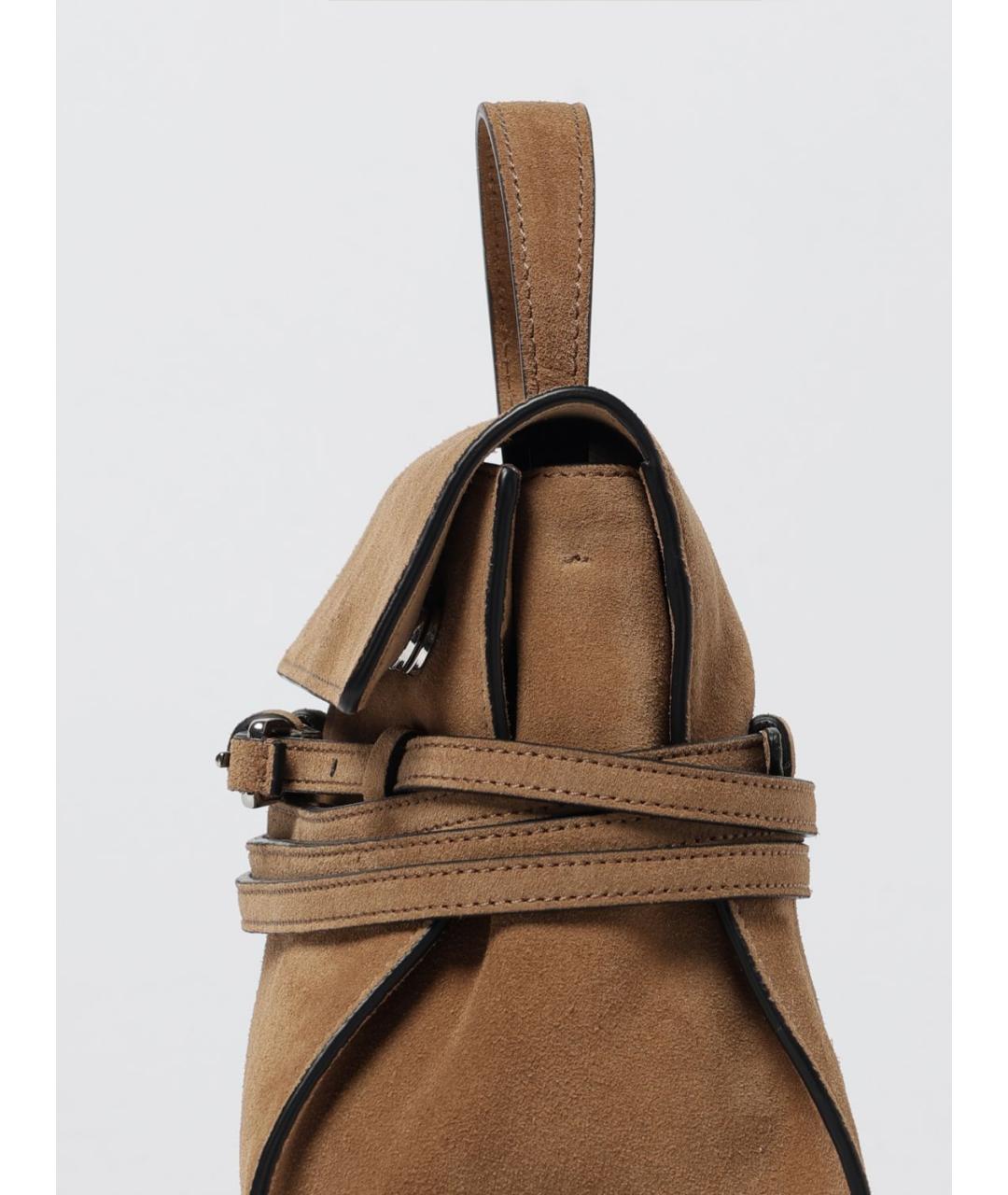 MOSCHINO Коричневая замшевая сумка через плечо, фото 4