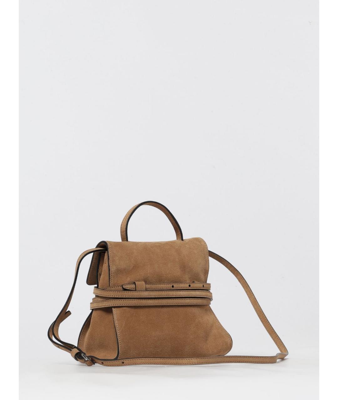 MOSCHINO Коричневая замшевая сумка через плечо, фото 3