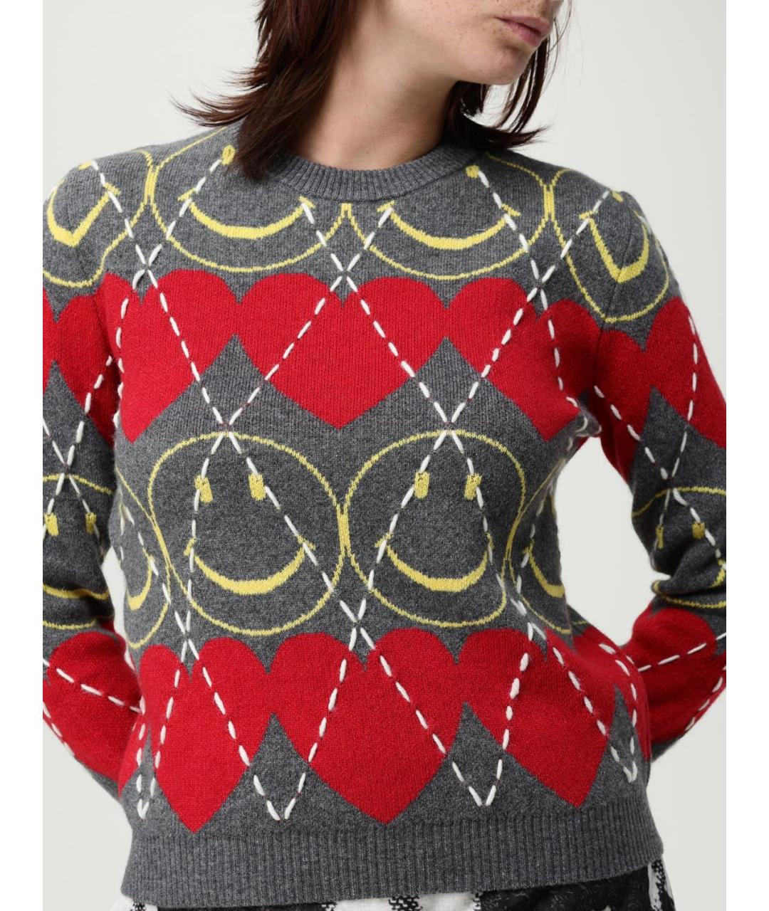 MOSCHINO Мульти шерстяной джемпер / свитер, фото 6