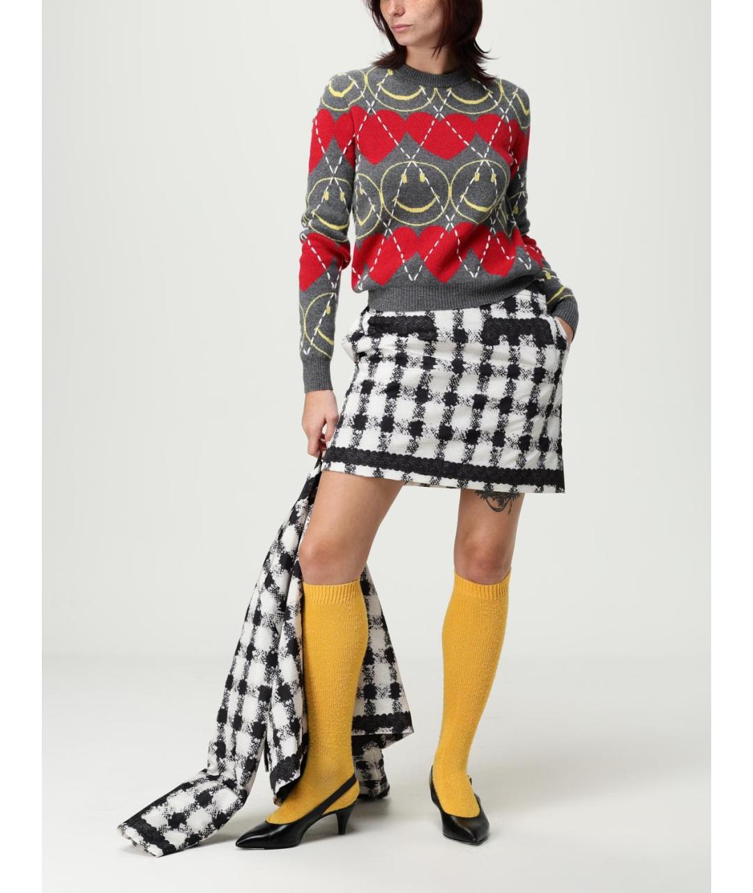 MOSCHINO Мульти шерстяной джемпер / свитер, фото 3