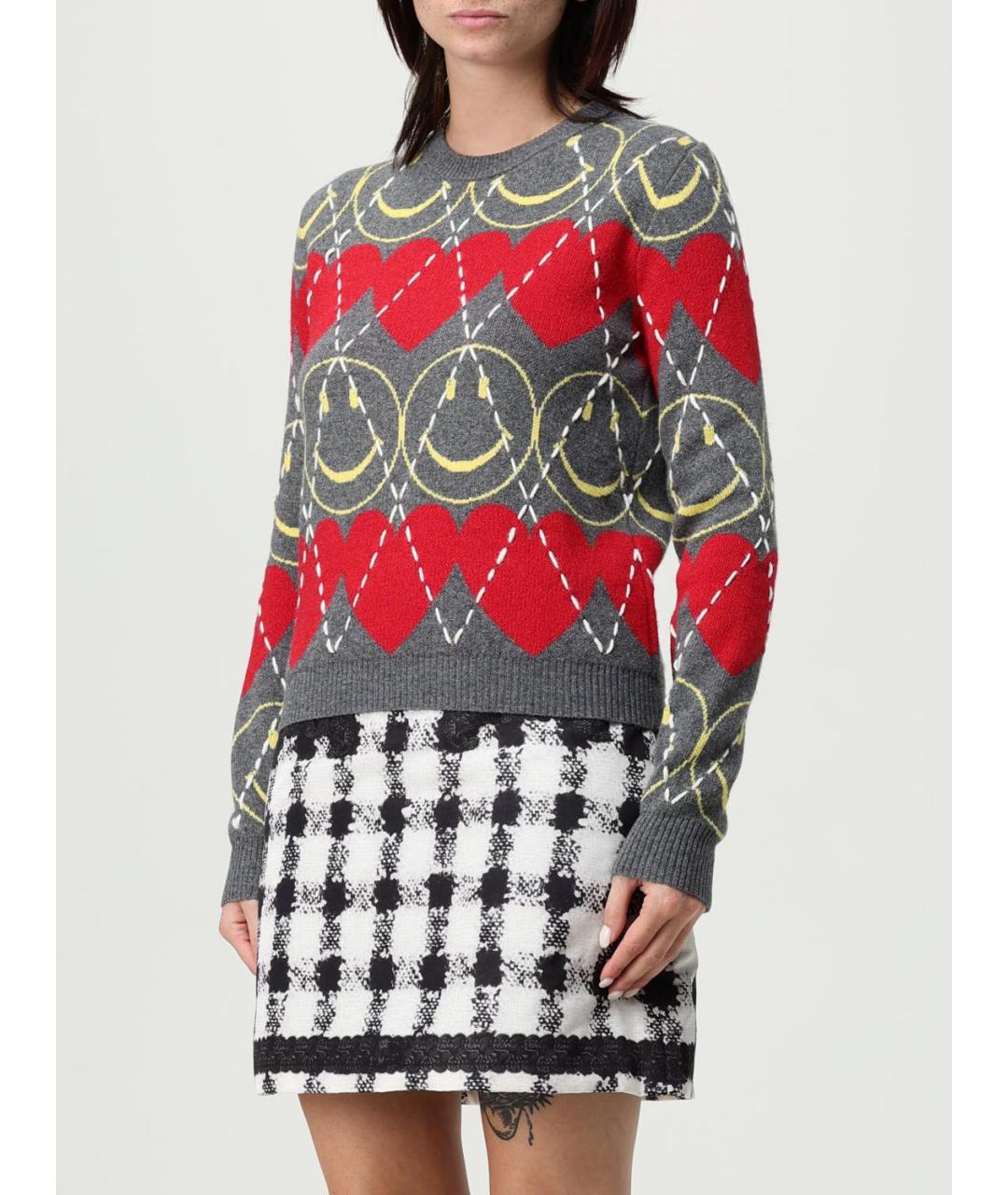 MOSCHINO Мульти шерстяной джемпер / свитер, фото 5