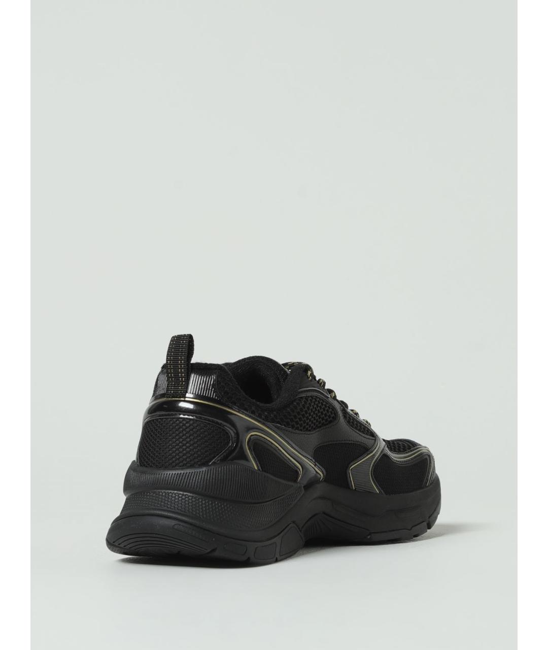 EA7 Черные текстильные низкие кроссовки / кеды, фото 3