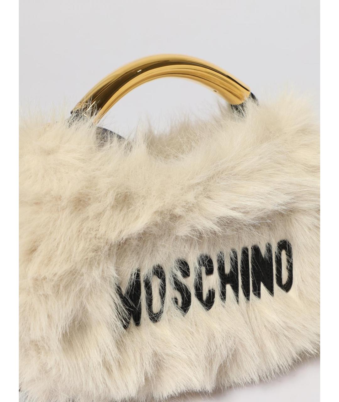 MOSCHINO Белая сумка через плечо, фото 3