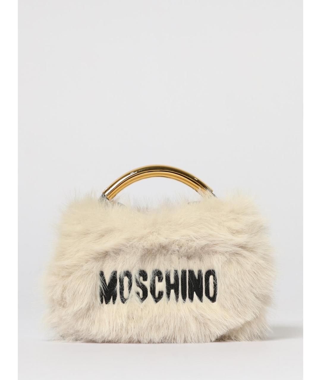 MOSCHINO Белая сумка через плечо, фото 4