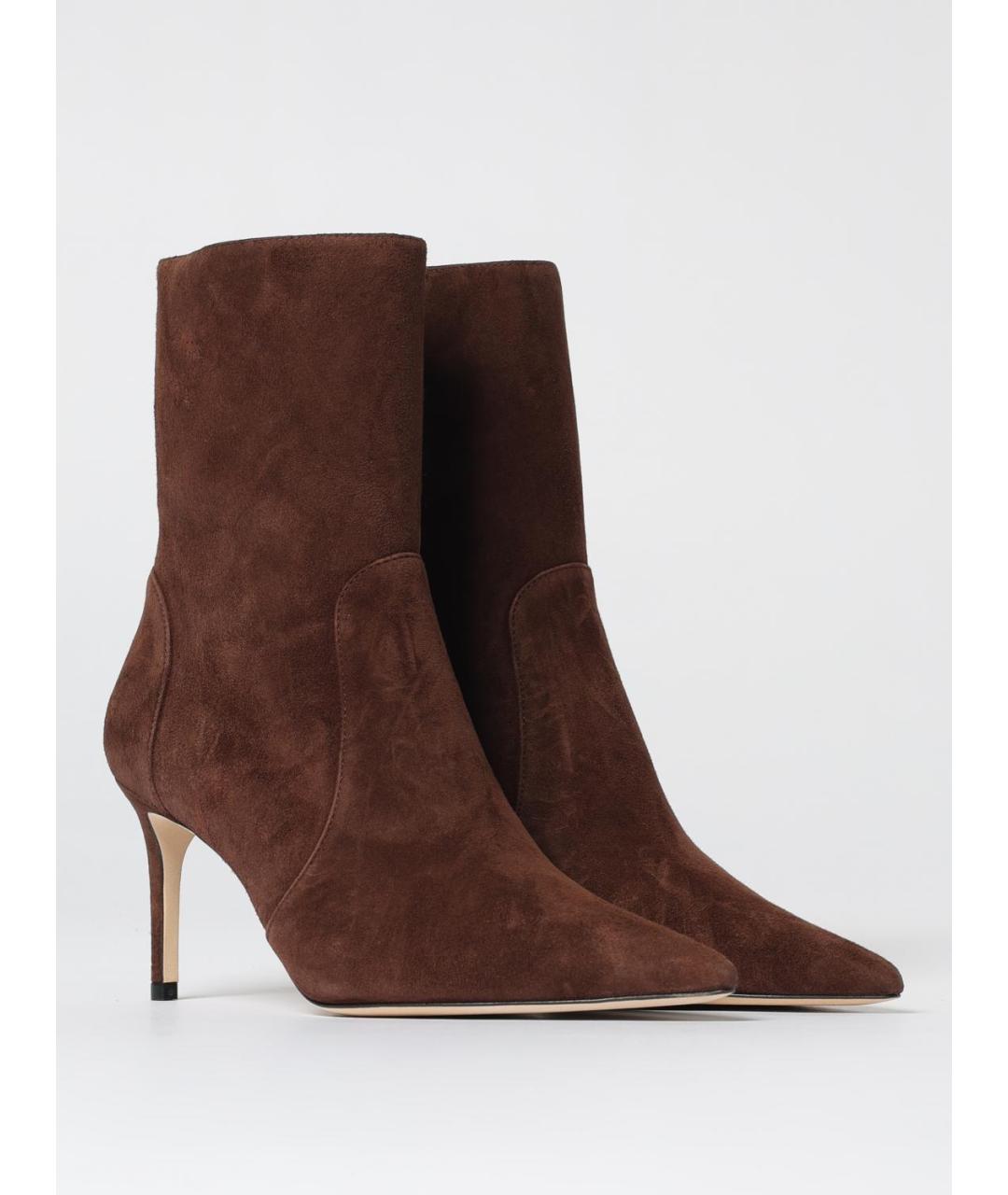 STUART WEITZMAN Коричневые замшевые ботильоны, фото 2