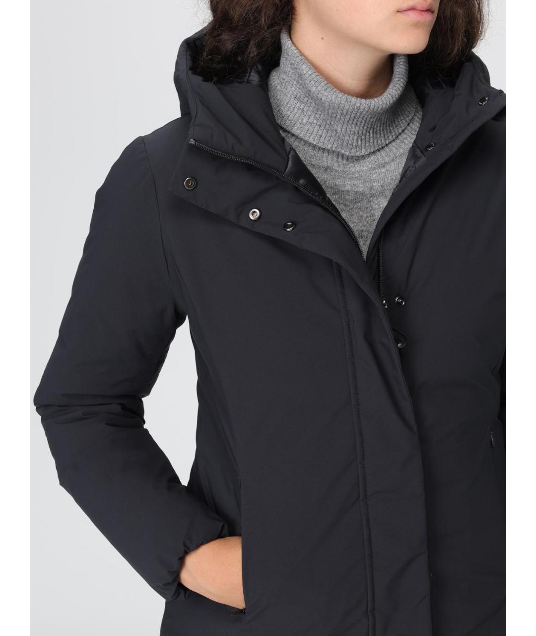 SAVE THE DUCK Черная полиэстеровая парка, фото 5