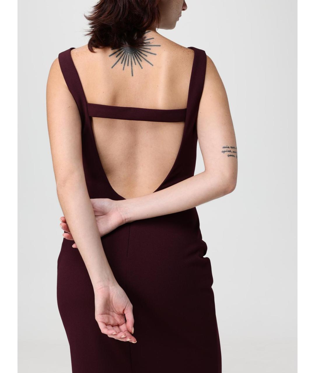 SOLACE LONDON Бордовое полиэстеровое вечернее платье, фото 5