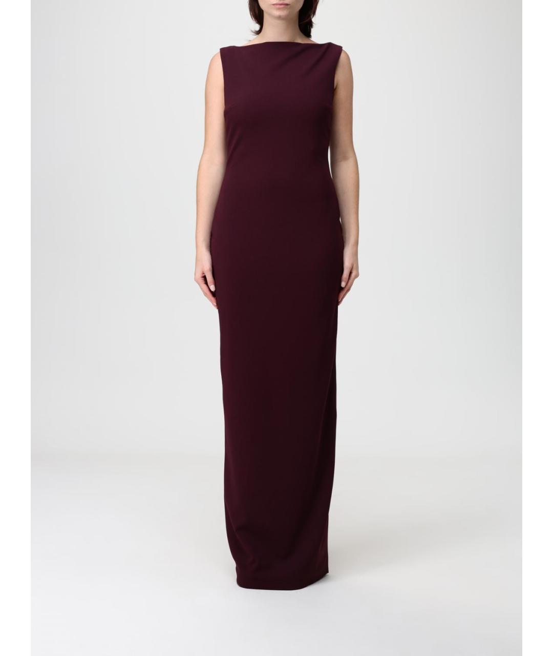 SOLACE LONDON Бордовое полиэстеровое вечернее платье, фото 2