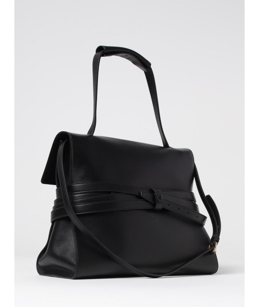 MOSCHINO Черная кожаная сумка через плечо, фото 3