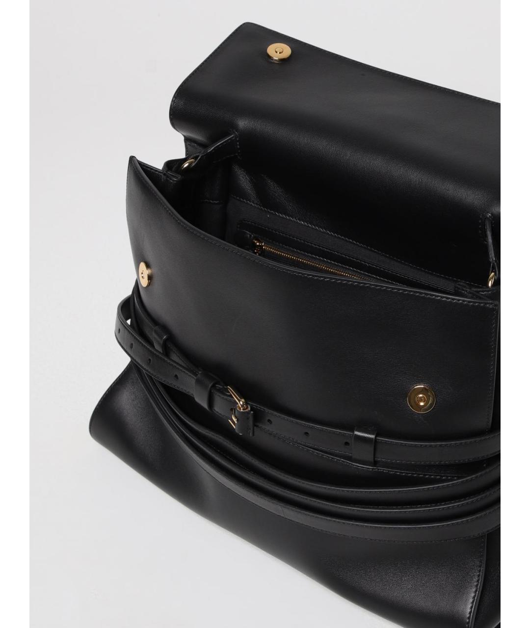 MOSCHINO Черная кожаная сумка через плечо, фото 5